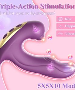 Womens Sex Toys Dildo Vibrator - 3in 1 Adult Toys Thrusting G Spot Vibrator with 5x5x10 Pulsating & Vibrating Wand for Clitoral Nipple Anal Stimulation, Female Couples Sex Toys for Woman Pleasure