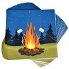 Camping Adventure Party Supplies Tableware Set 24 9" Paper Plates 24 7" Plate 24 9 Oz Cup 50 Lunch Napkin for Camp Out Campfire Forest Nature Hiking Camper Themed Disposable Birthday Baby Shower Decor