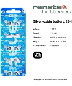 #364 Renata Watch Batteries 10Pcs