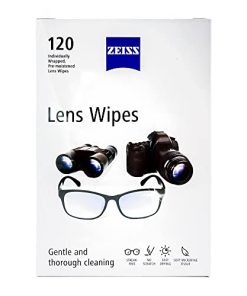 ZEISS Lens Cleaning Wipes, Pre-Moistened, Individually Wrapped Wipes for Coated Glass on Binoculars, Glasses, Sunglasses, Camera Lenses, and Scopes, 120 Count