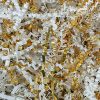MagicWater Supply Crinkle Cut Paper Shred Filler (1/2 LB) for Gift Wrapping & Basket Filling - White & Gold